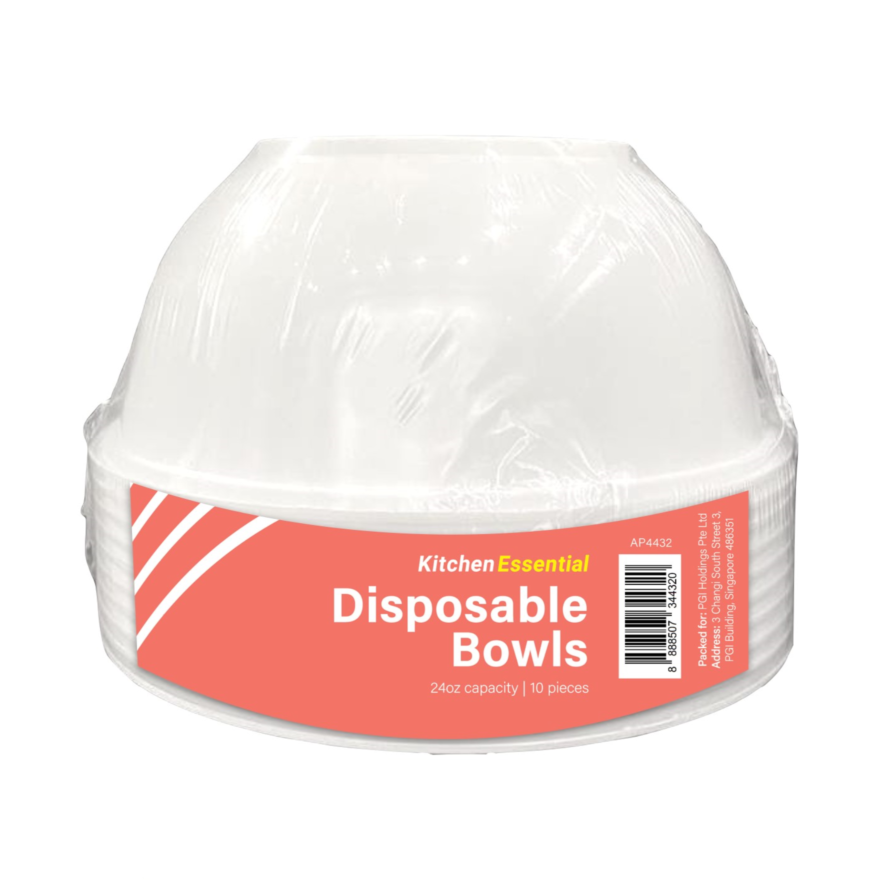 KITCHEN ESSENTIAL 24 OZ Disposable Bowls 10PC/PACK